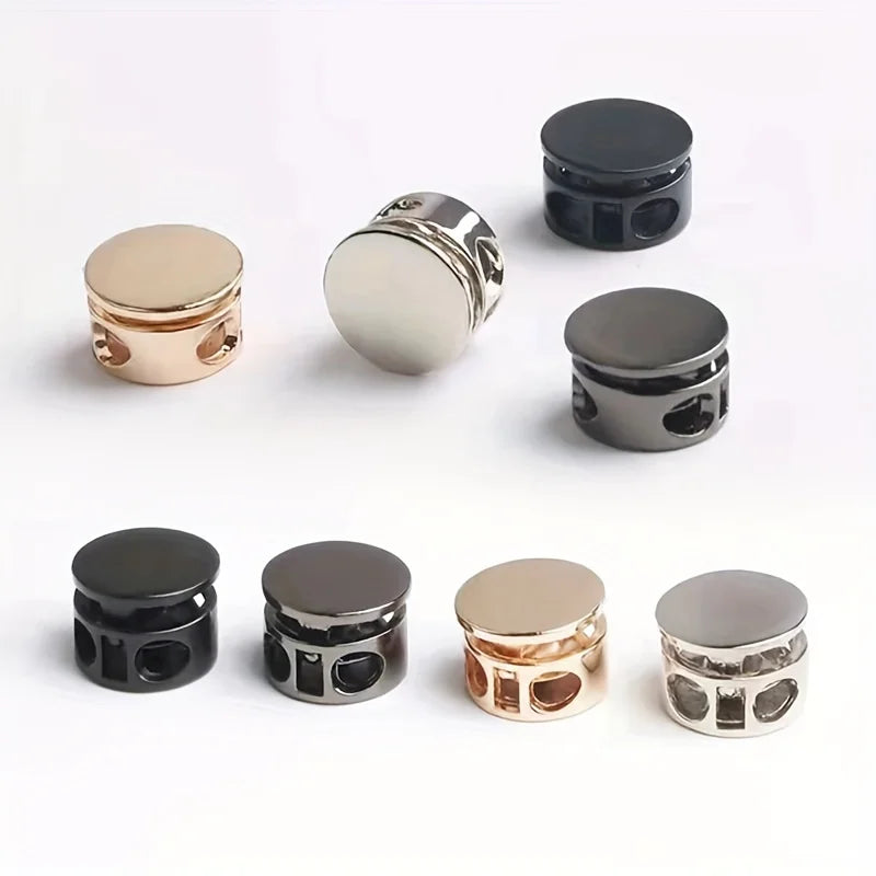 8pcs Metal Double Hole Spring Cord Lock Stopper Buckles DIY Cord Lock Buckles Babs 8pcs