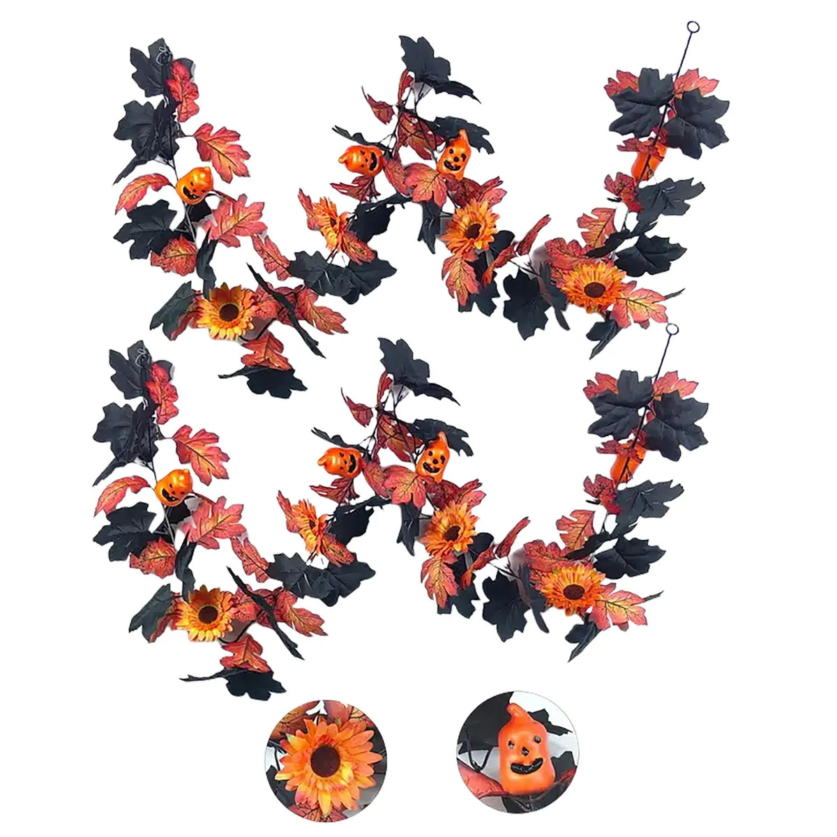 Halloween Maple Leaf Rattan Vine – Door & Wall Décor Halloween Vine Decor Babs C One Size