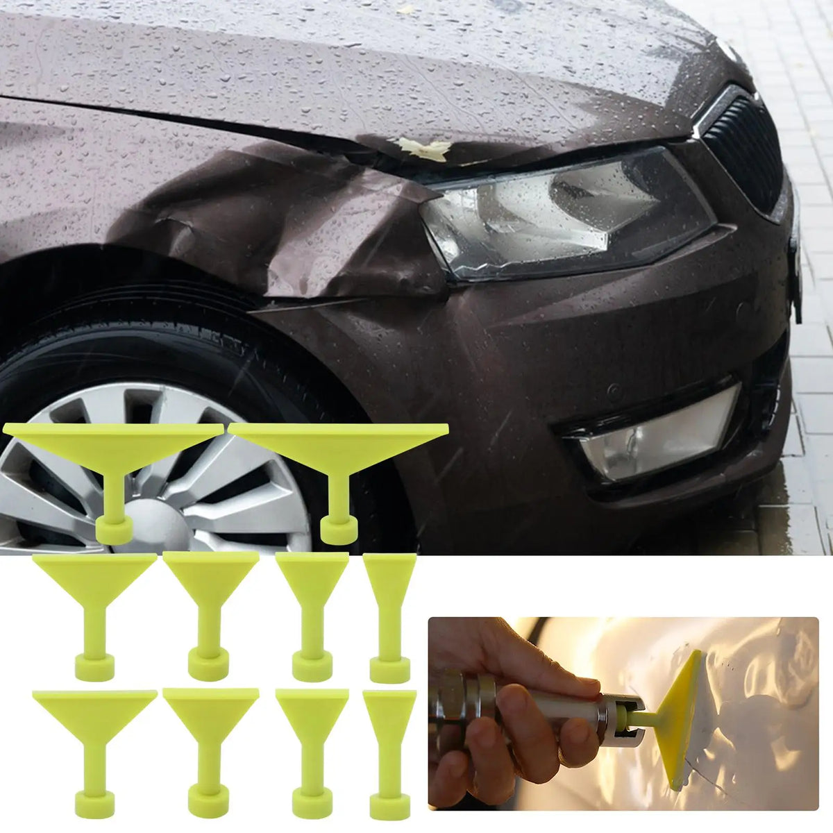 10-Pc Car Dent Puller Tabs – Paintless Dent Removal Tool Dent Repair Tool Babs