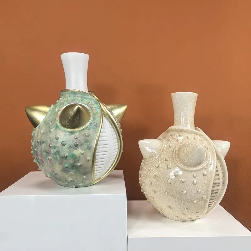 Luxury Resin Decorative Vase – Vintage Aesthetic Table Decor Decorative Resin Vase Babs
