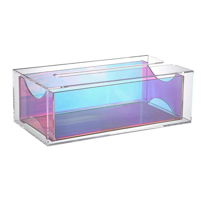 Acrylic Drawer Tissue Box – Luxury Decorative Napkin Case Tissue Box Holder Babs Multicolour