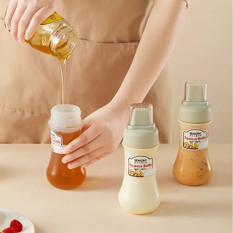 Leak-Proof Squeeze Sauce Bottle | Refillable Condiment Dispenser Condiment Squeeze Bottle Babs