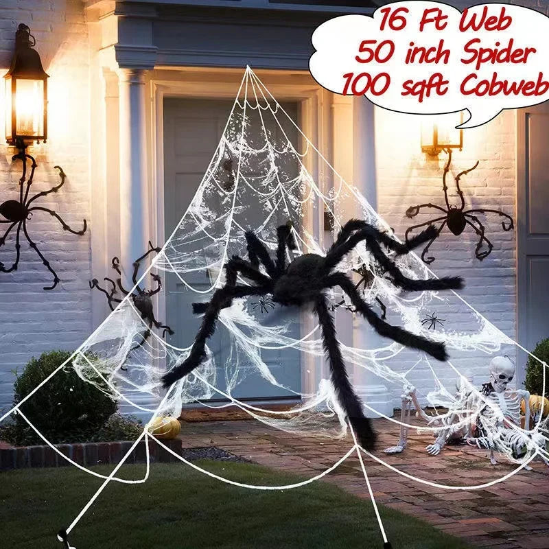 Giant Stretchy Halloween Spider Web Cobweb Decoration 150/250cm Halloween Decoration Babs