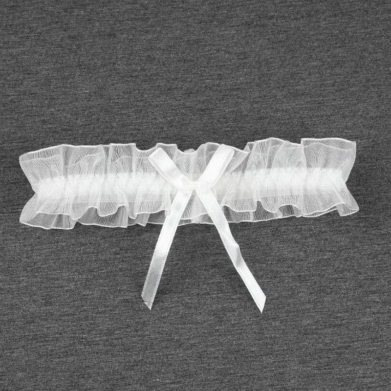 Women Lace Bow Garter Belt – Bridal Wedding Thigh Ring Lace Garter Belt Babs
