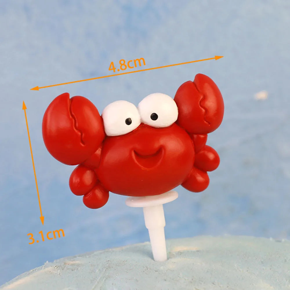 Marine Animal Cake Toppers – Ocean Birthday Party Decorations