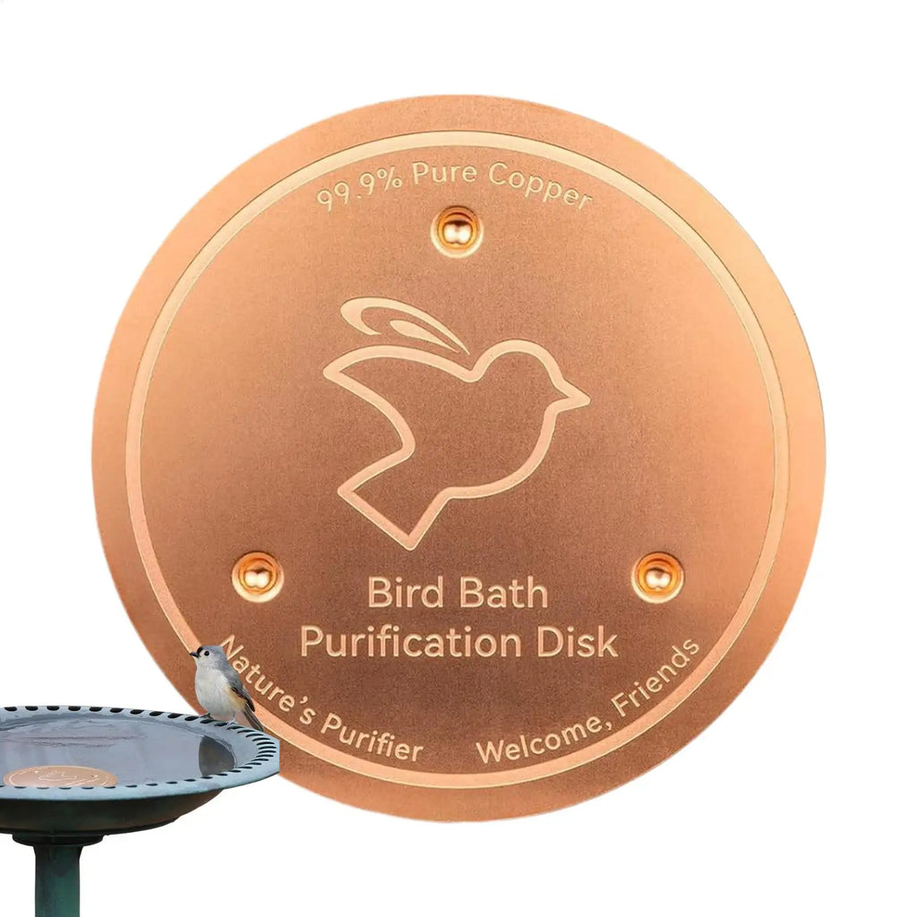 Copper Bird Bath Disk | Triple-Point Outdoor Water Bowl Bird Bath Dish Babs