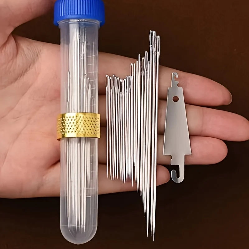 20-Piece Big Eye Hand Sewing Needle & Threader Set Hand Sewing Needle Set Babs