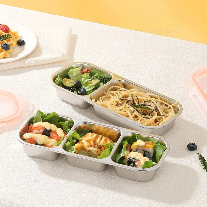 Stainless Steel Bento Lunch Box – Portable Portion Control Bento Lunch Box Babs