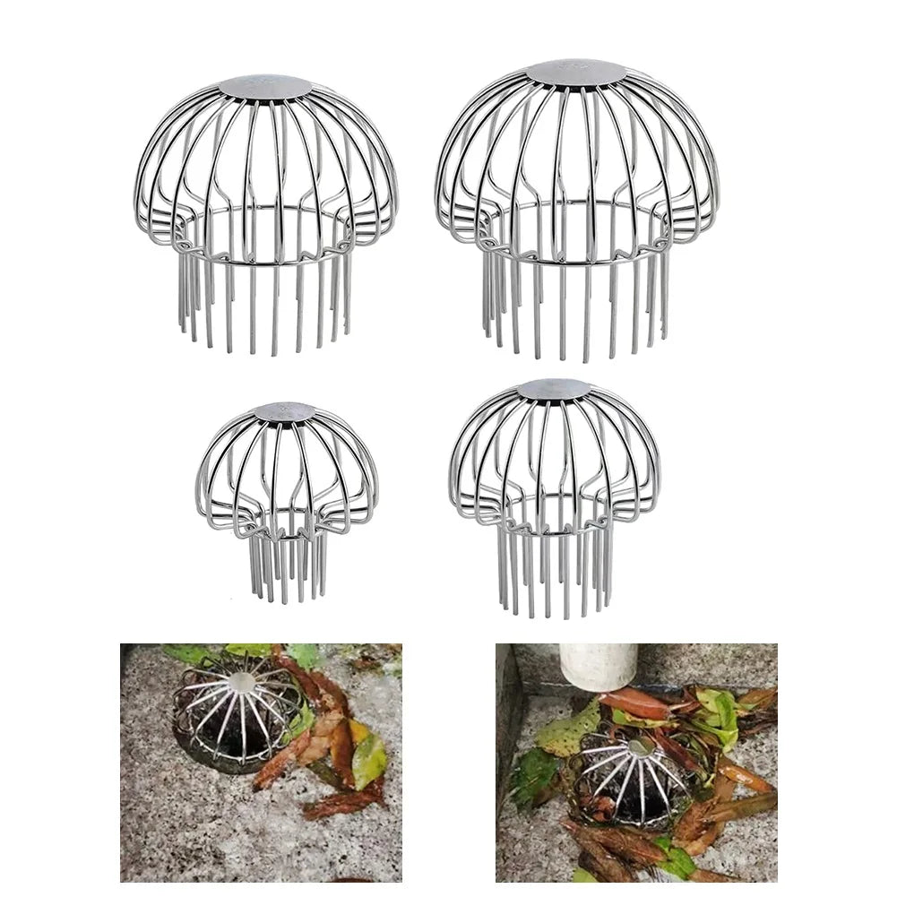 Stainless Steel Gutter Leaf Guard Drain Strainer 50–160mm Drain Leaf Guard Babs