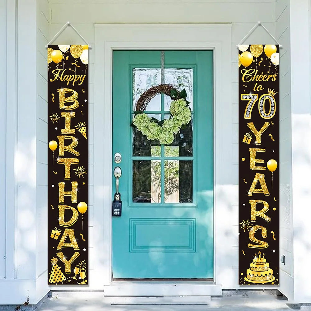 30th 40th 50th Birthday Paper Glasses Black Gold Party Props 8pc Party Photo Props Babs