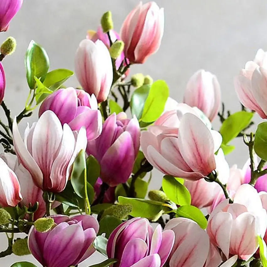 Silk Magnolia Artificial Flower Bouquet – Wedding & Home Decor Artificial Flower Bouquet Babs