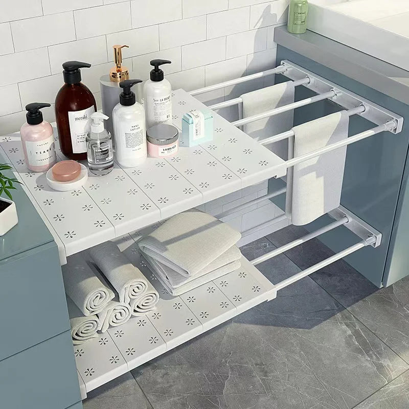 Adjustable No-Drill Telescopic Shelf Organizer & Partition Shelf Organizer Babs