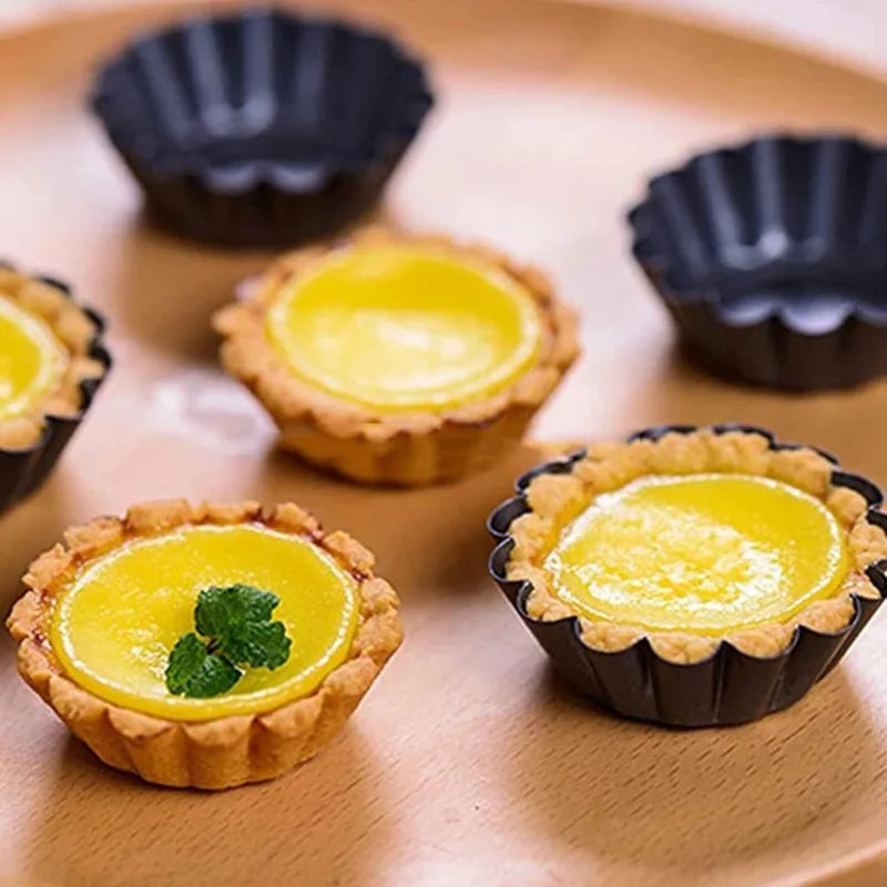 6-Piece Chrysanthemum Egg Tart Mould – Non-Stick Baking Set Egg Tart Baking Mould Babs