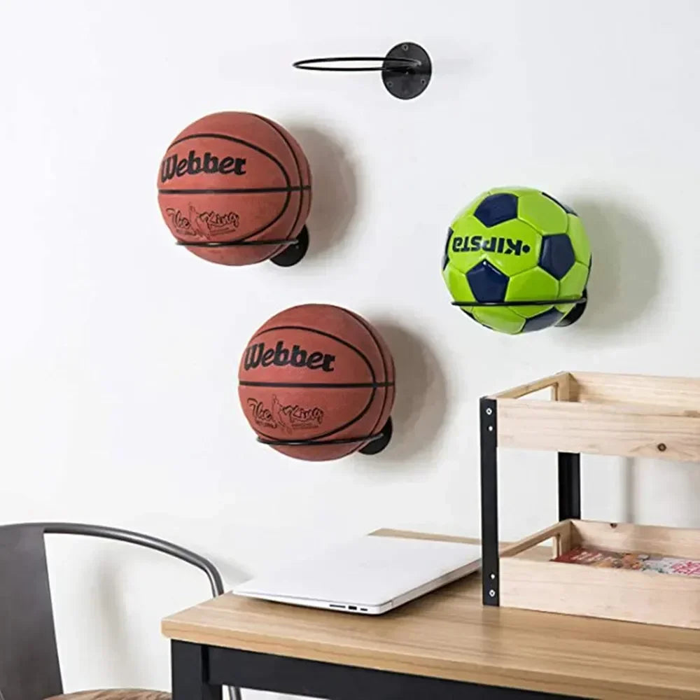 Wall Mounted Sports Ball Storage Rack – Iron Frame Holder Ball Storage Rack Babs