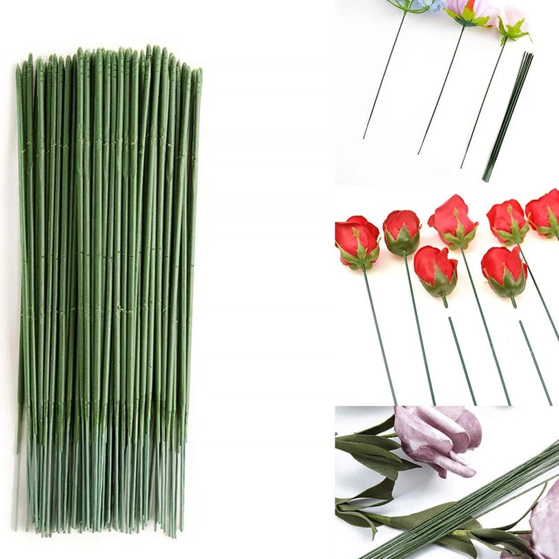 Green Iron Wire Flower Stems – DIY Bouquets & Floral Décor Floral Wire Stems Babs