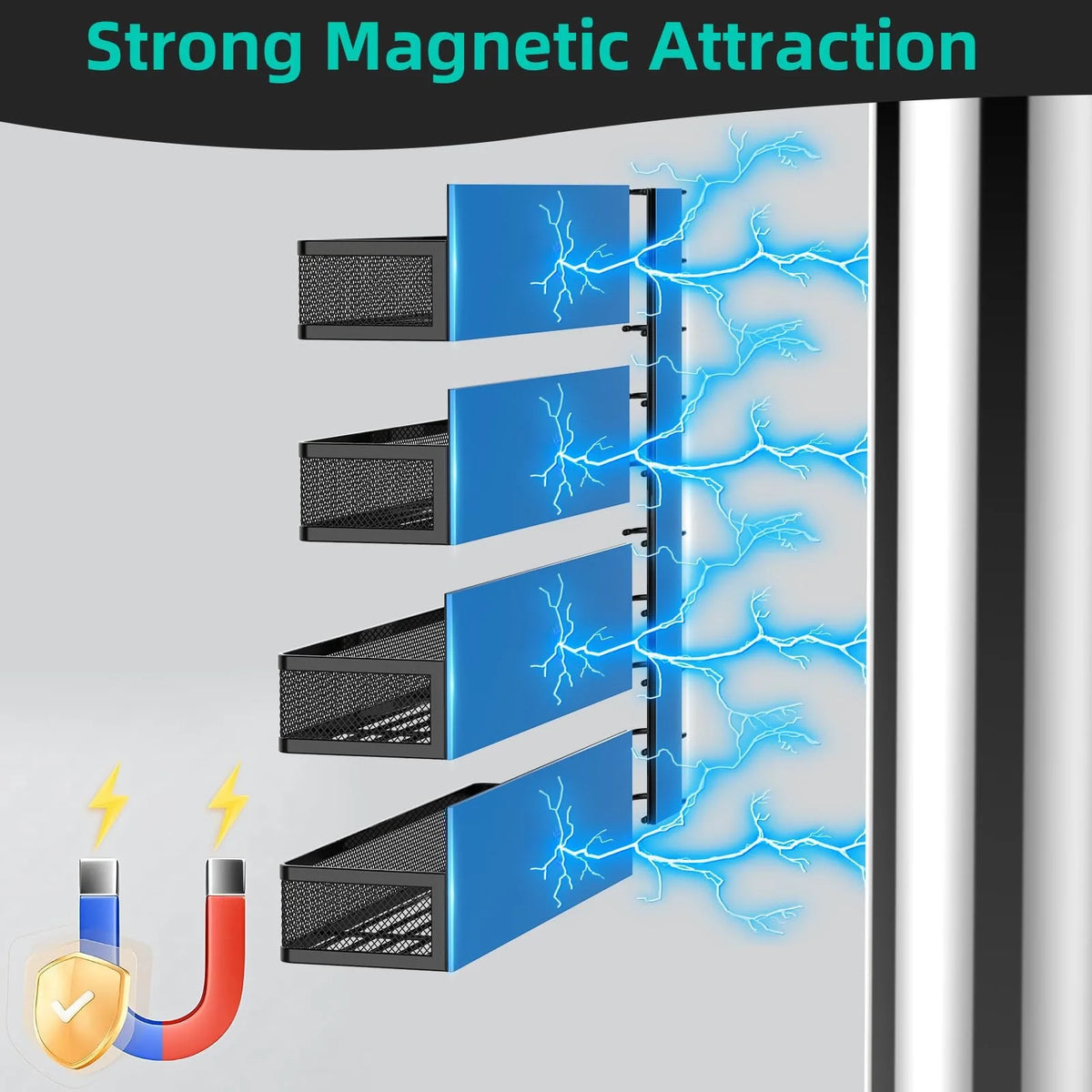 Magnetic Spice Rack for Refrigerator – Stainless Steel Magnetic Spice Rack Babs