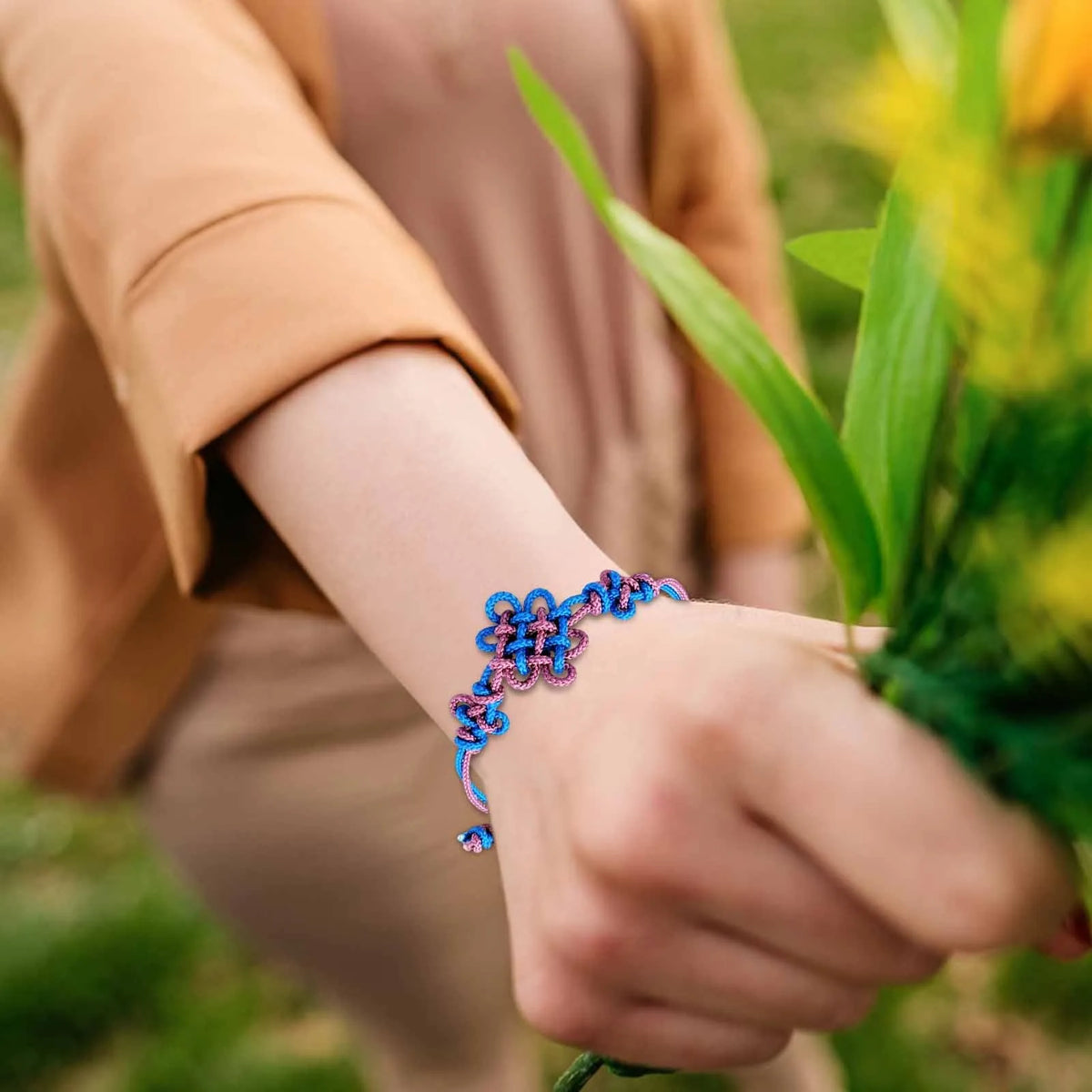 Handmade Braided Cosplay Bracelet | Chinese Knot Anime Wristband Braided Cosplay Bracelet Babs