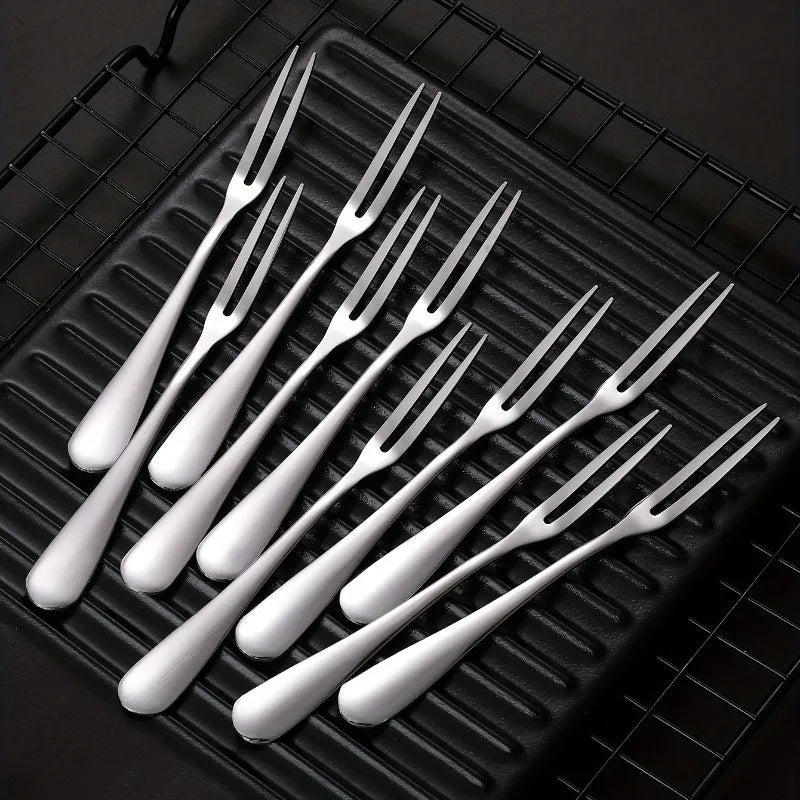 Stainless Steel Fruit Forks – Reusable Decorative Salad Forks Fruit Fork Set Babs