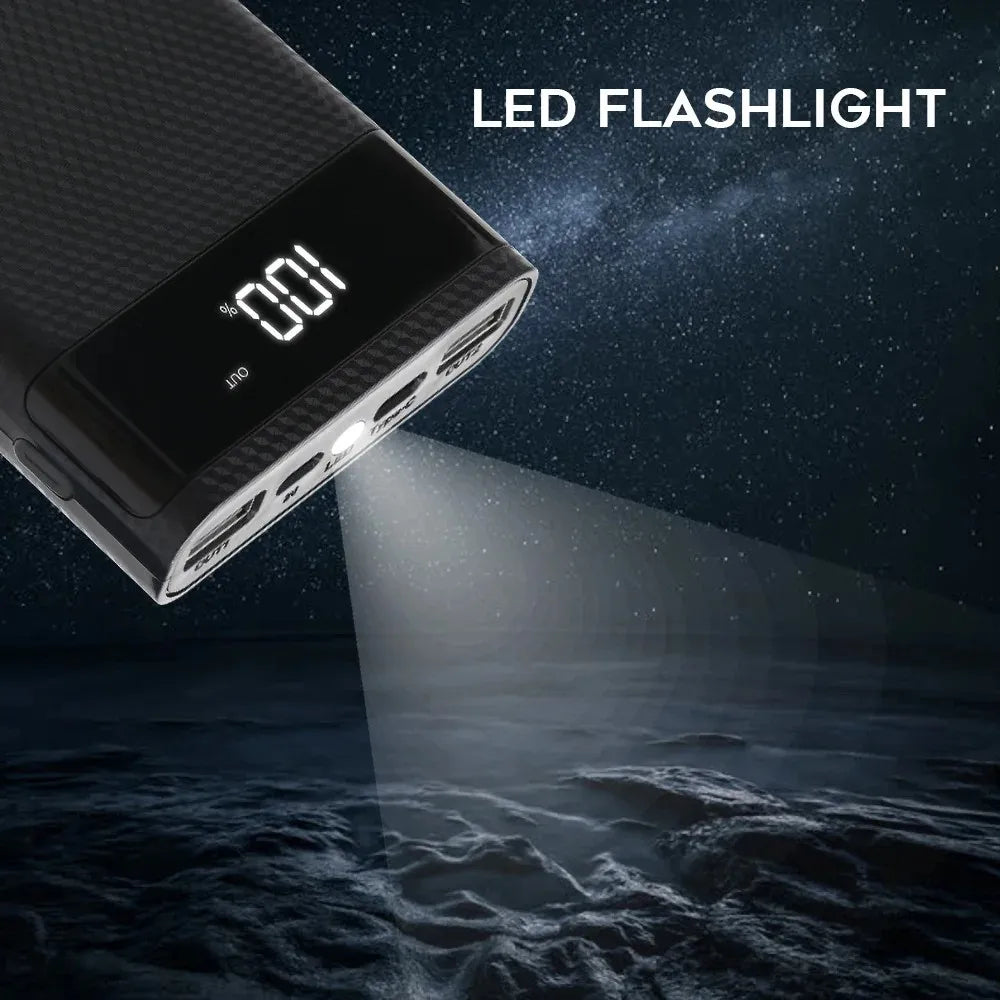 KEBIDUMEI 4-Slot DIY 18650 Power Bank Case USB-C Micro USB DIY Power Bank Case Babs