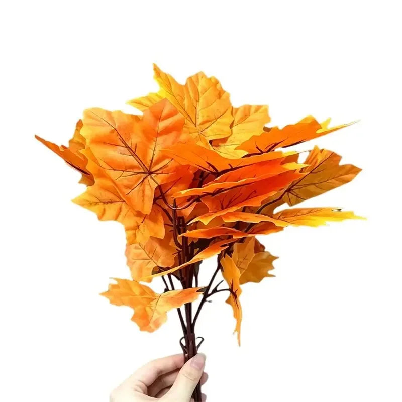 Artificial Autumn Maple Leaf Bouquet – Fall Table Décor Artificial Leaf Bouquet Babs D 1Pcs