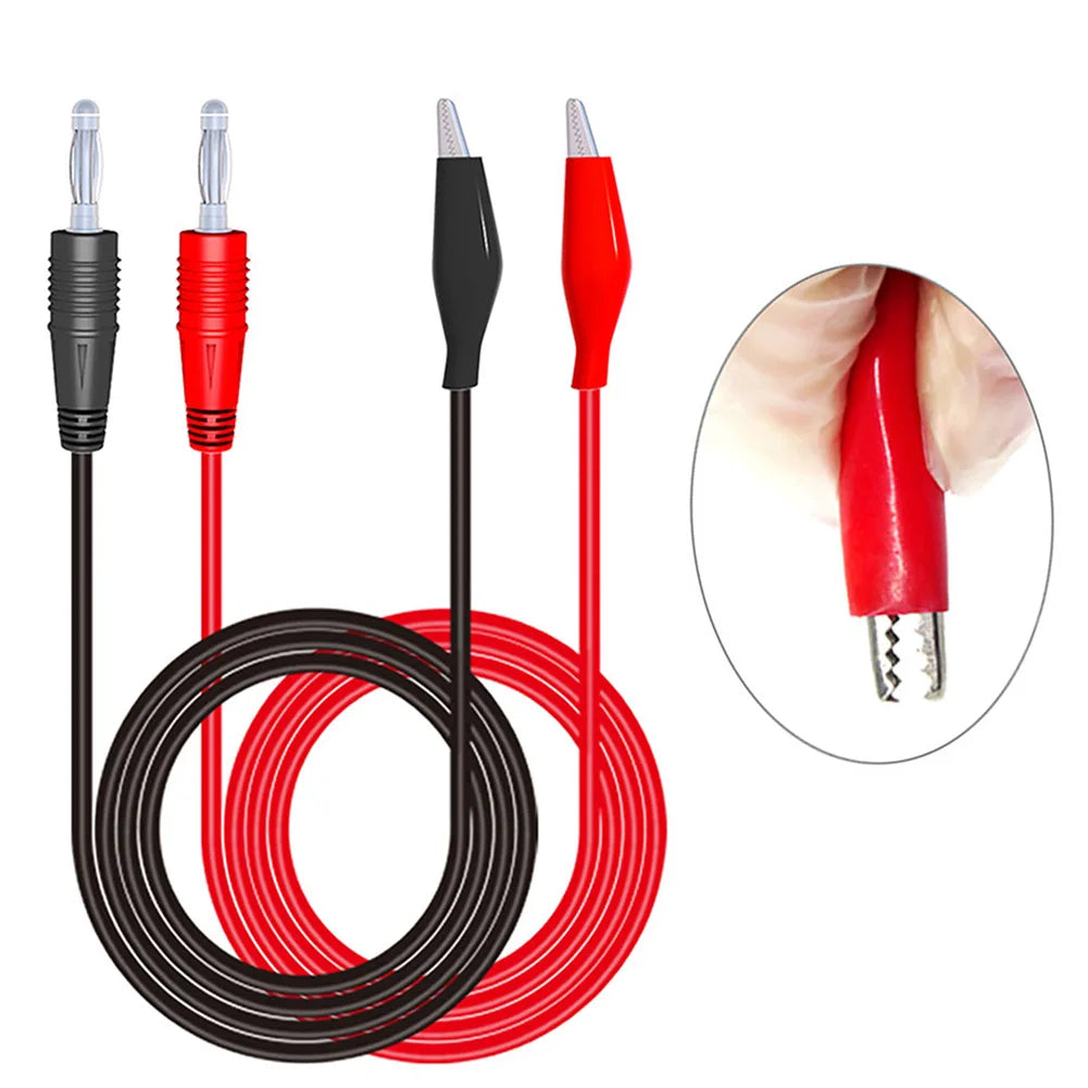 1M Alligator Clip to Banana Plug Test Cable for Multimeter Multimeter Test Cable Babs