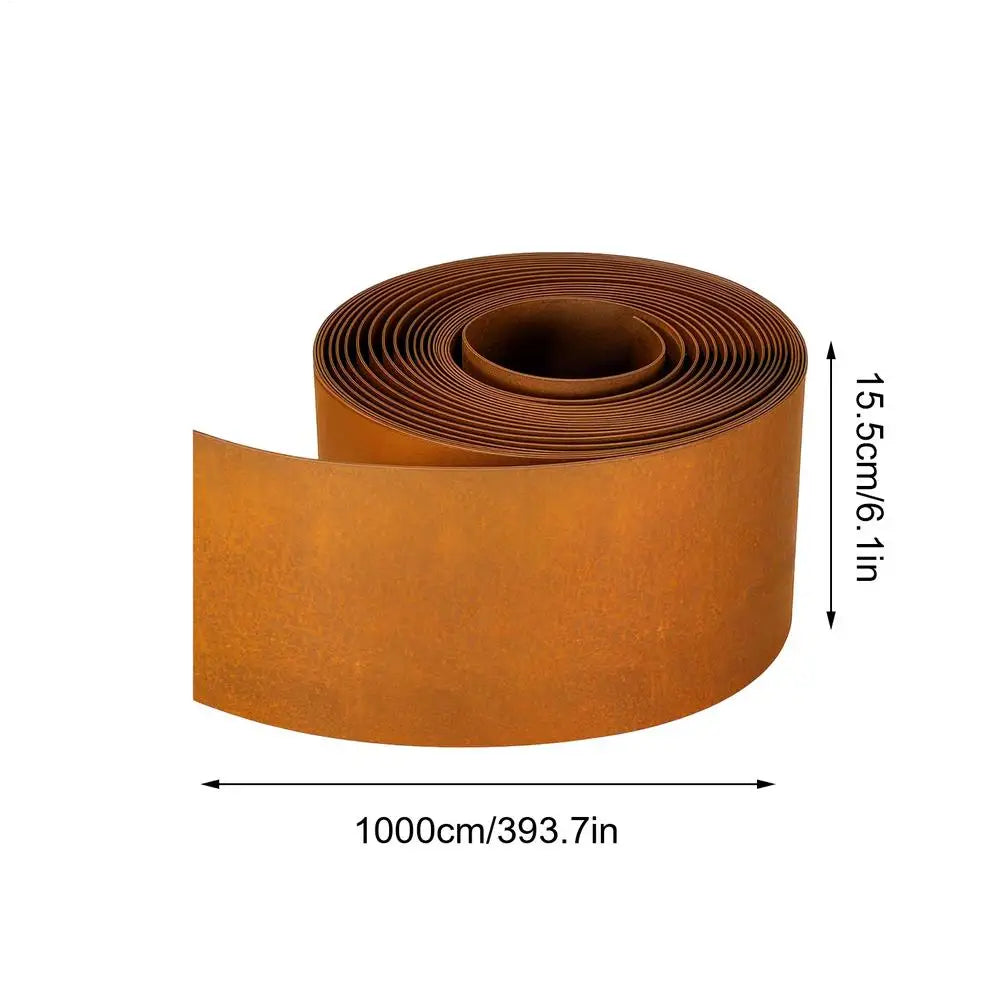Tall Metal Steel Garden Border Lawn Edging – Weather Resistant Garden Lawn Edging Babs 15.5cmx10m