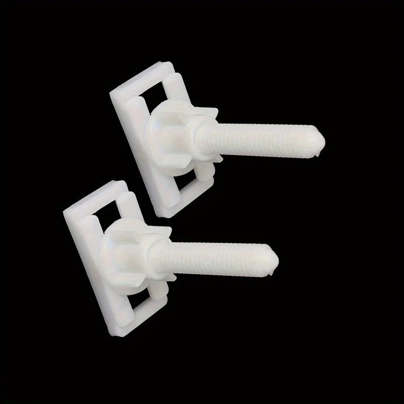 4pcs Universal Toilet Seat Fixing Bolts, Screws & Cover Plates Toilet Seat Hardware Babs