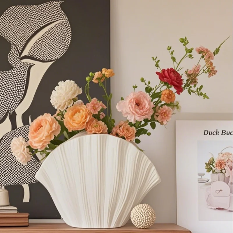 Nordic Ceramic Vase – Modern Tabletop Flower Bottle for Home Ceramic Decorative Vase Babs