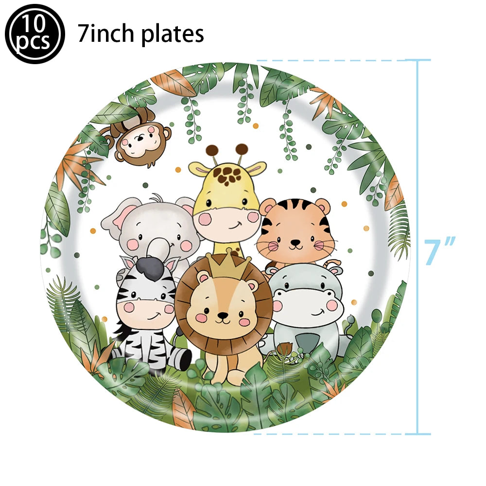 Jungle Safari Animal Party Supplies – Zoo Theme Birthday Decor