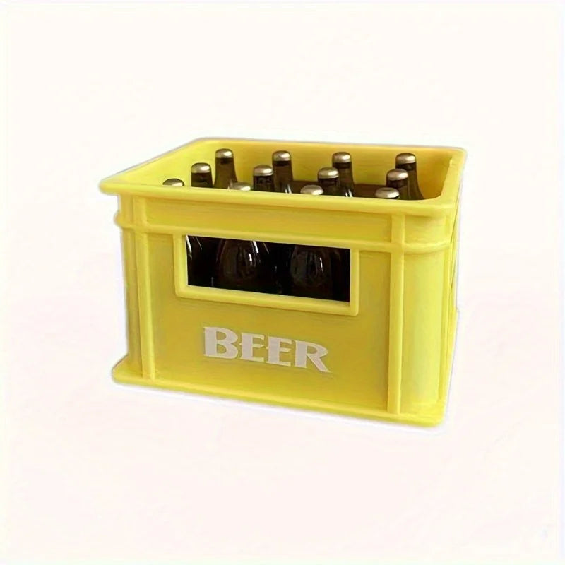 Beer Basket Magnetic Bottle Opener – Fridge Décor & Opener Magnetic Bottle Opener Babs Yellow