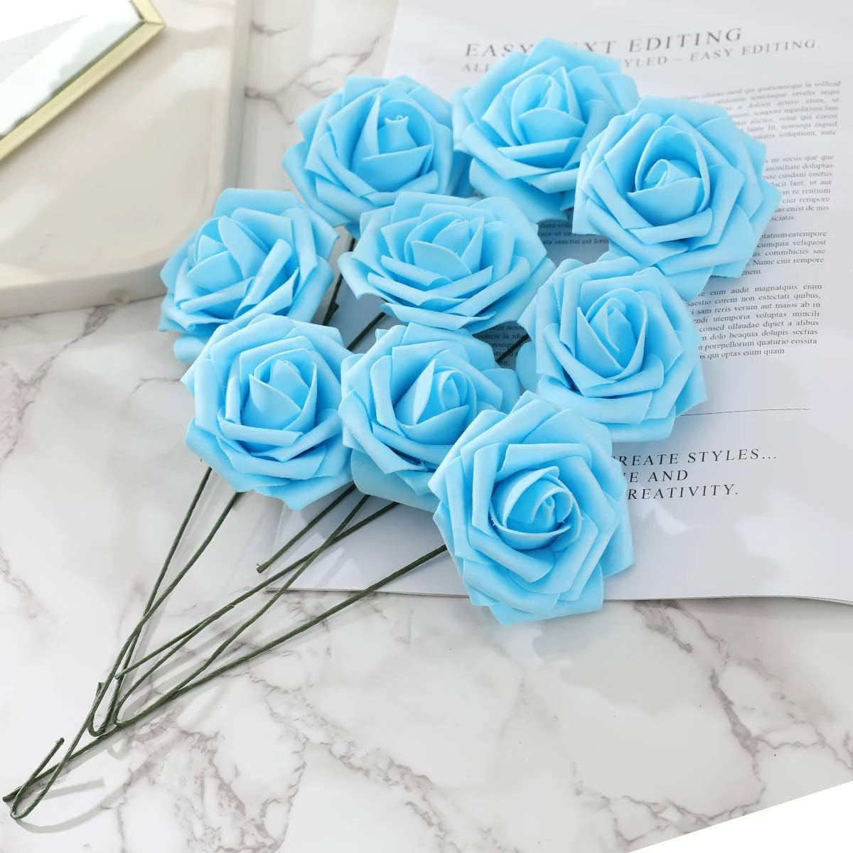 30PCS Artificial PE Foam Roses – Wedding & Home Décor Flowers Artificial Flowers Babs