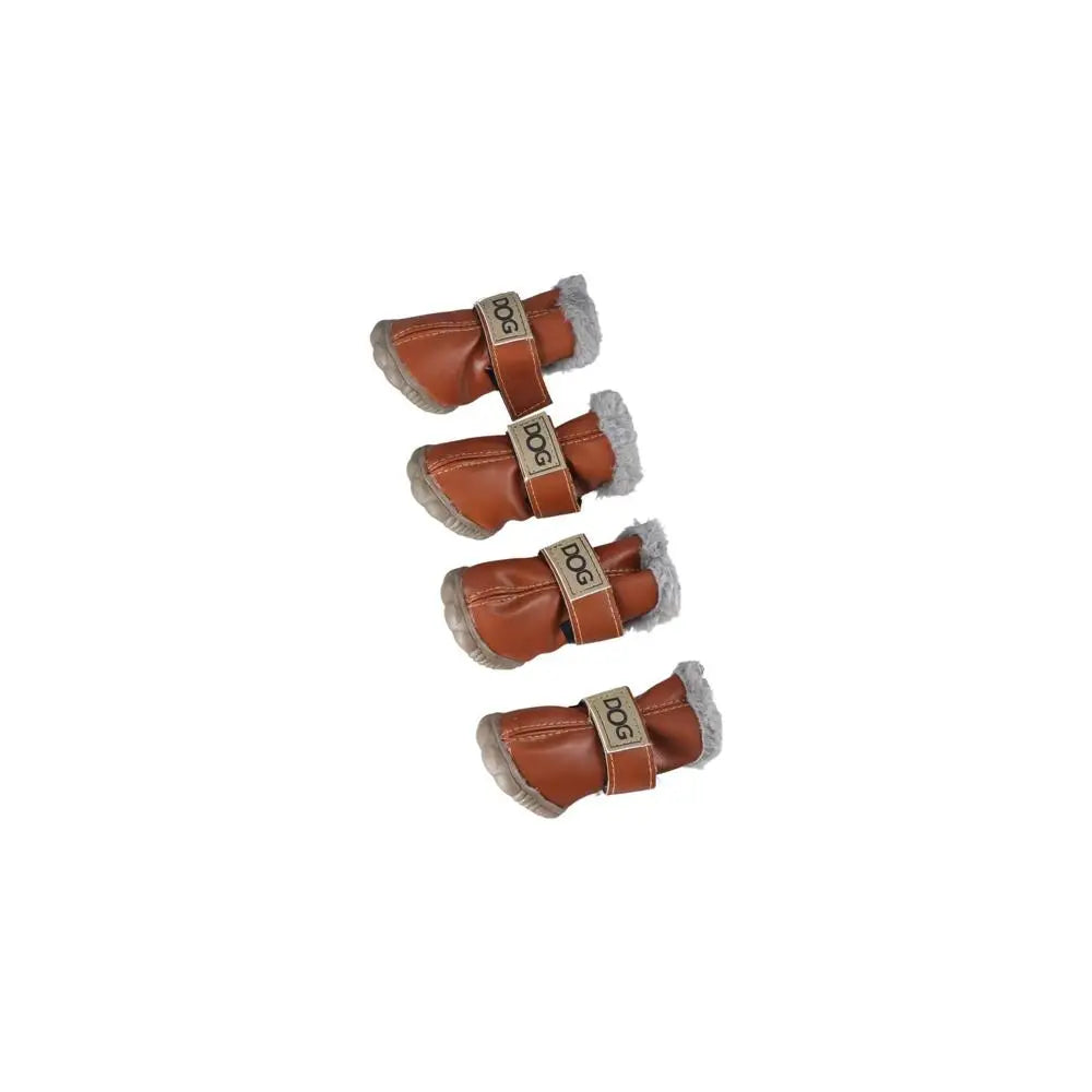 Waterproof Non-Slip Winter Dog Snow Boots – Set of 4 Dog Winter Boots Babs