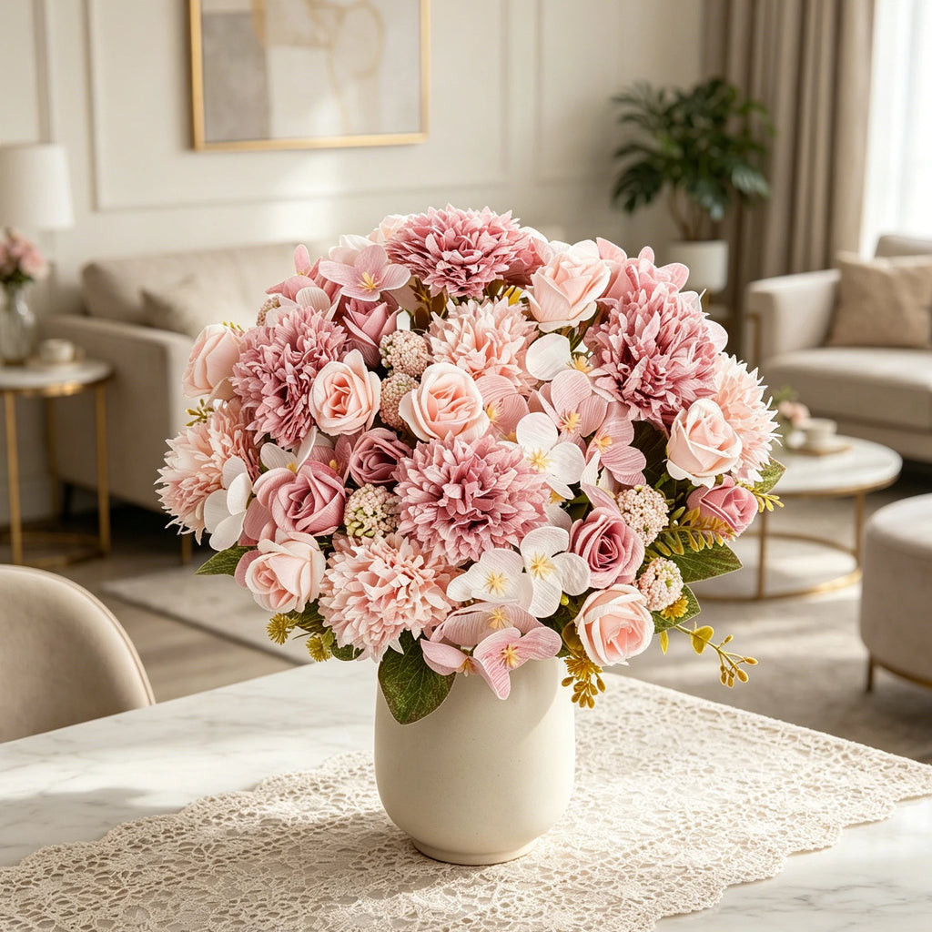 Artificial Silk Rose Ball Bouquet for Wedding & Home Décor Artificial Flower Bouquet Babs