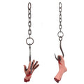 Halloween Iron Chain Hook Horror Props – Haunted House Decor Halloween Horror Props Babs Mix-2PCS As Shown