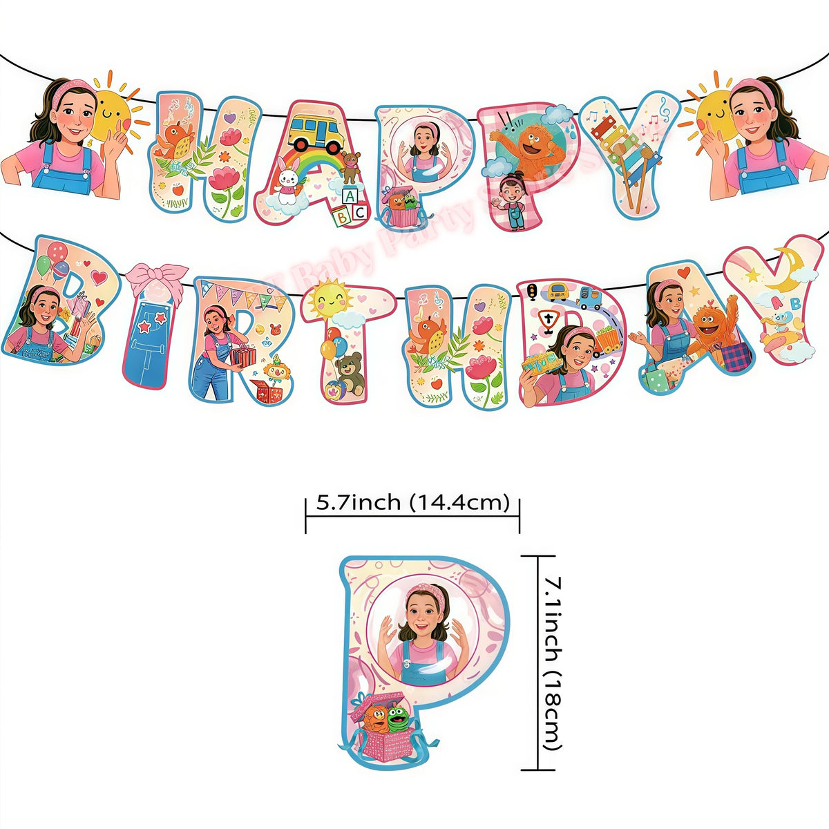Kids Birthday Party Tableware Set – Cartoon Teacher Theme Party Tableware Set Babs 1set Banner