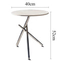 Modern Round Side Table – Stainless Steel & Rock Slab Top Round Side Table Babs 40X52CM