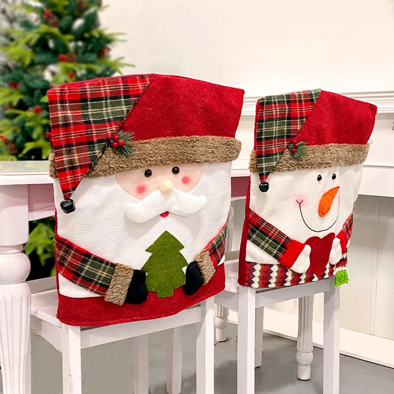 Christmas Chair Back Covers – Festive Holiday Slipcovers Holiday Chair Cover Babs