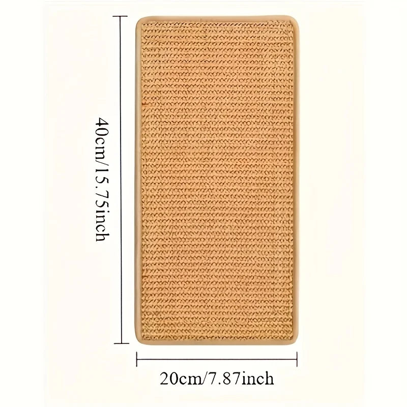 Wall-Mounted Sisal Cat Scratcher Mat | Furniture Protector Cat Scratcher Mat Babs