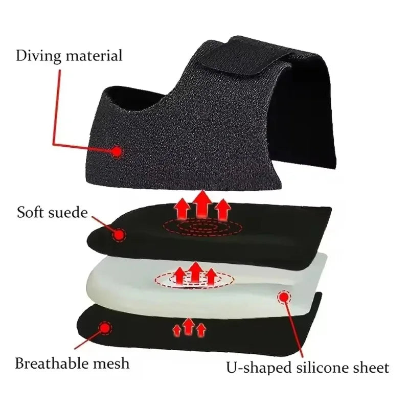 U-Shaped Silicone Gel Heel Cups – Cushioning Insoles Men & Women Silicone Heel Cups Babs