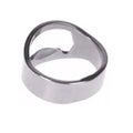 Stainless Steel Ring Bottle Opener – Mini Finger Bar Tool Ring Bottle Opener Babs silvery