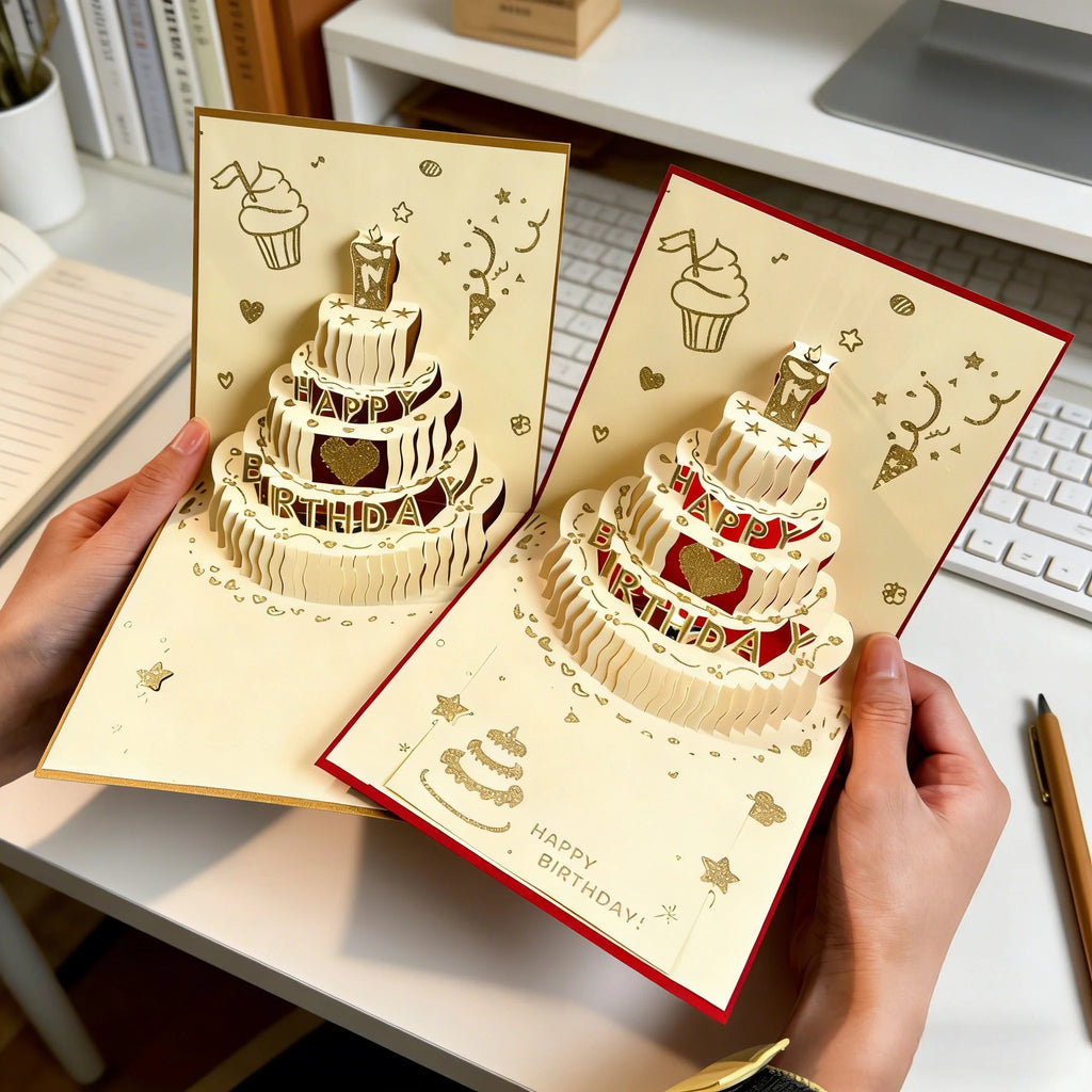 3D Pop-Up Handmade Greeting Cards with Envelopes Pop-Up Greeting Card Babs