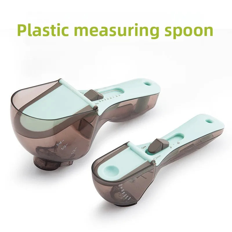 Adjustable Measuring Spoon Set – Plastic Baking Kitchen Tool Measuring Spoon Set Babs