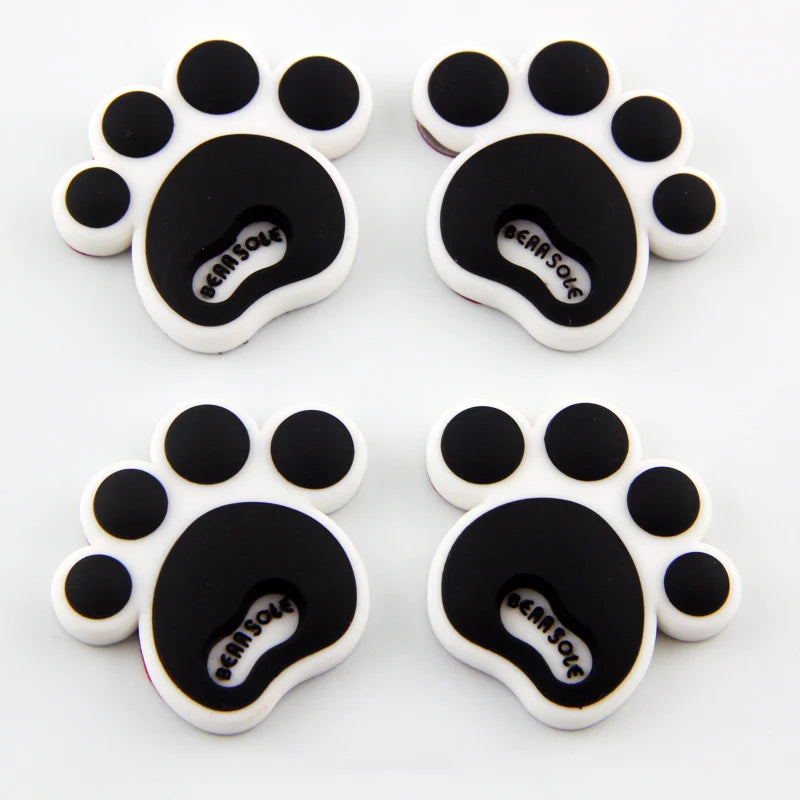 4PCS Bear Paw Car Door Anti-Collision Silicone Strips Car Door Guard Babs L