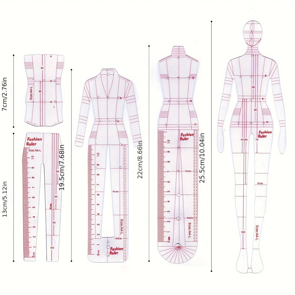 Transparent Body Model Skirt Design Template for Sewing Sewing Design Template Babs
