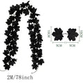 2M Fall Maple Leaf Artificial Garland | Autumn Vine Decor Artificial Leaf Garland Babs 07 2M