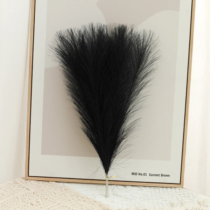 10-Piece Artificial Pampas Grass Bouquet – Boho Home Decor Artificial Floral Bouquet Babs Black