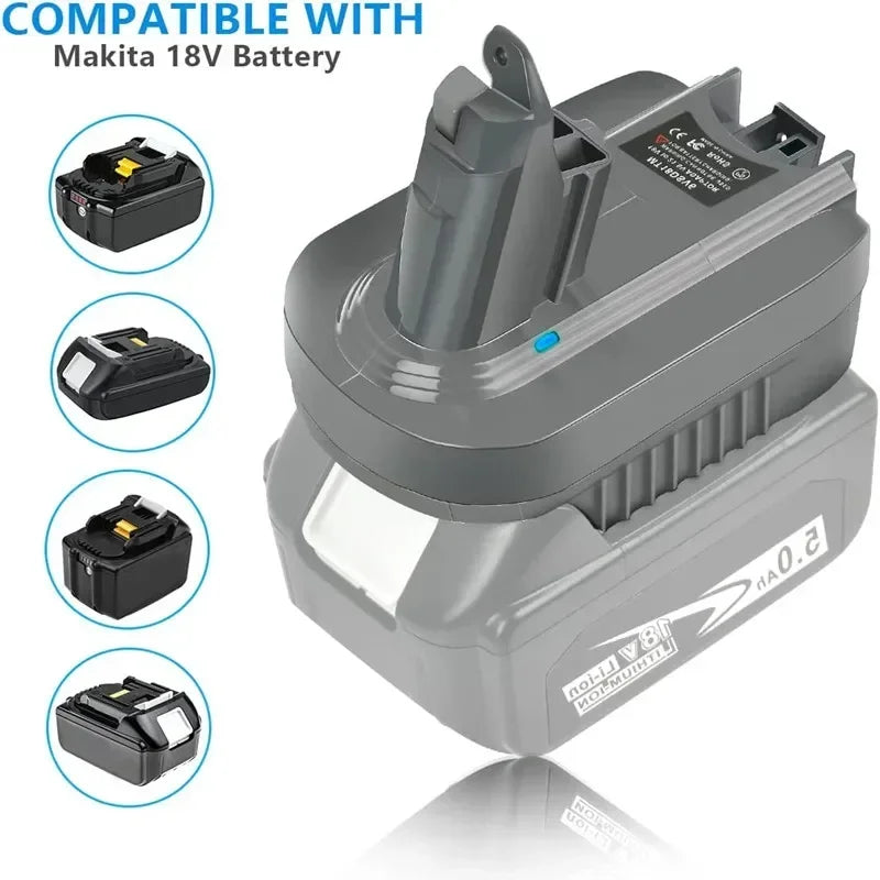 Battery Adapter for Dyson V6 V7 V8 – Makita Dewalt Milwaukee 18V Battery Adapter Babs