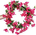 Artificial Plum Blossom Vine Garland – Wedding & Home Décor Artificial Flower Vine Babs Rose Red 1PC