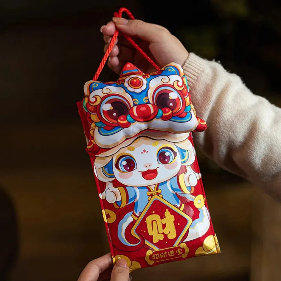 Traditional Brocade Red Envelope – Embroidered New Year Blessing Bag Brocade Red Envelope Babs style 7