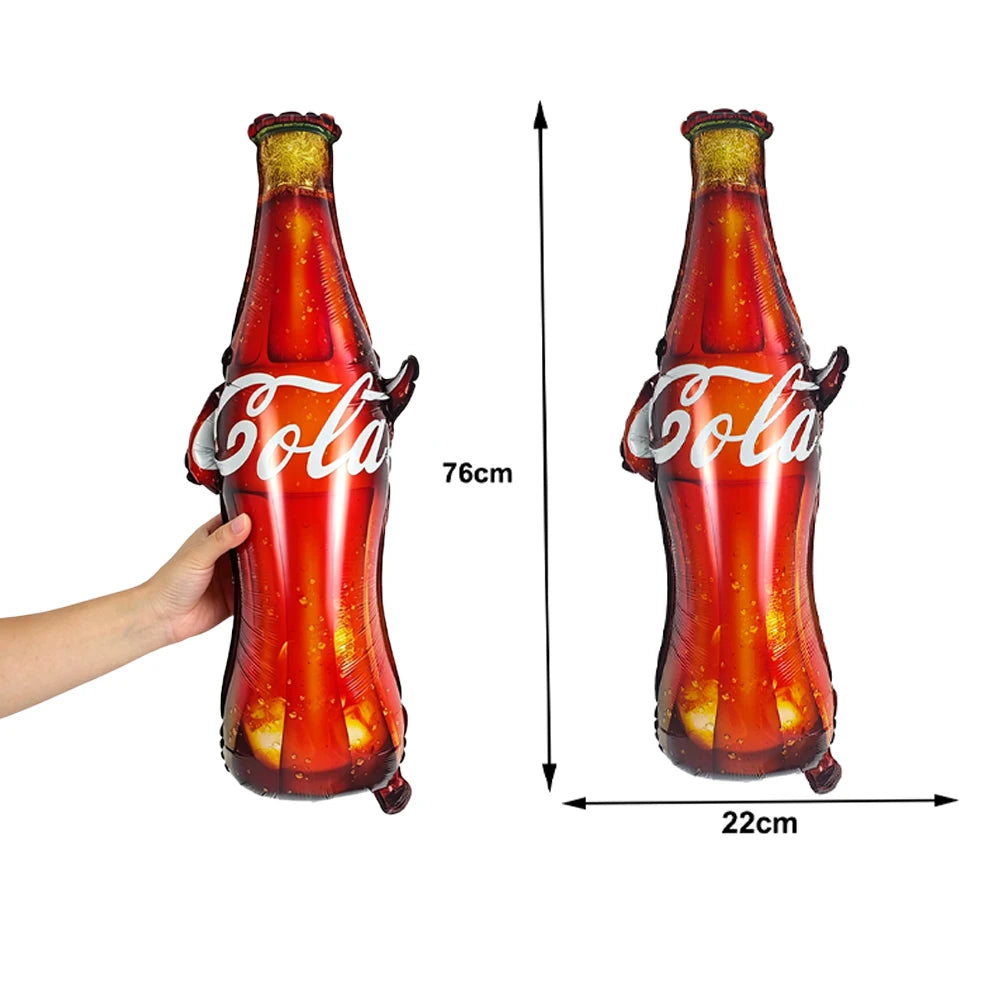 Coke Bottle Foil Balloon 76cm – Pool & Birthday Party Decor Party Foil Balloon Babs